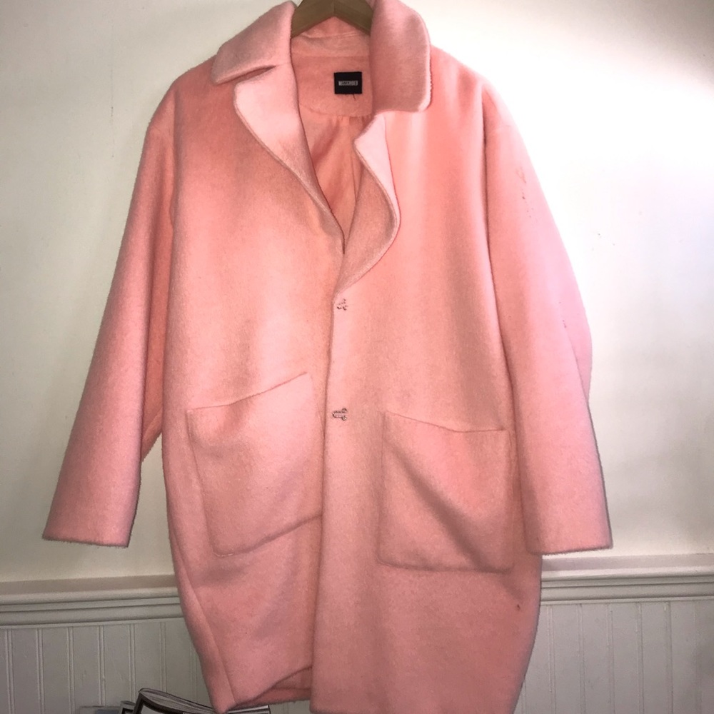 Oversized pink soft coat